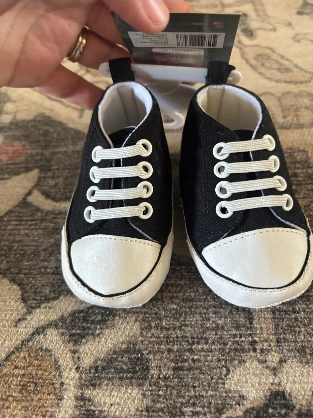 Baby Fanatic Black & White San Francisco 49ers Pre-Walker Shoes